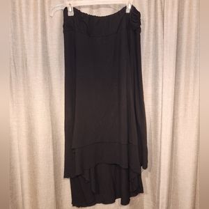 Plus size black Short long skirt